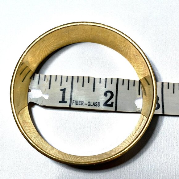 J.Crew Gold & Orange Enamel Bangle Bracelet 2.5" - Picture 4 of 4